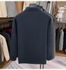 Dicker Samt-Strick-Pullover mit Revers für Männer mittleren Alters und ältere Männer - Stilvoller Zwei-in-Eins Winterpullover