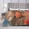 Funny Disgusting Doll Face Meme Hilarious Sarcastic Flannel Blanket Winter  Soft Durable Throw Blanket for Child Home Decor