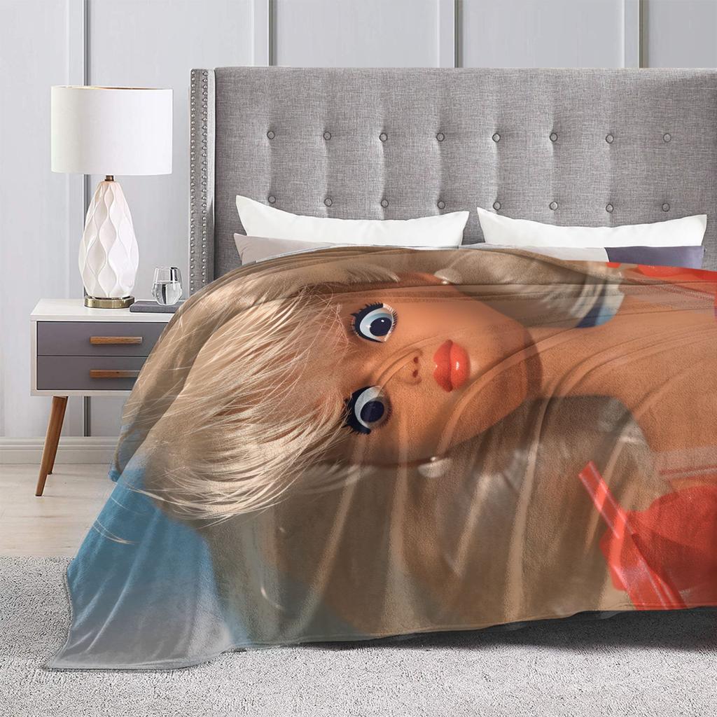 Funny Disgusting Doll Face Meme Hilarious Sarcastic Flannel Blanket Winter Soft Durable Throw Blanket for Child Home Decor
