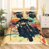 Set Piumino Motocicletta Set Biancheria da Letto Set Copriletto a 3 Pezzi