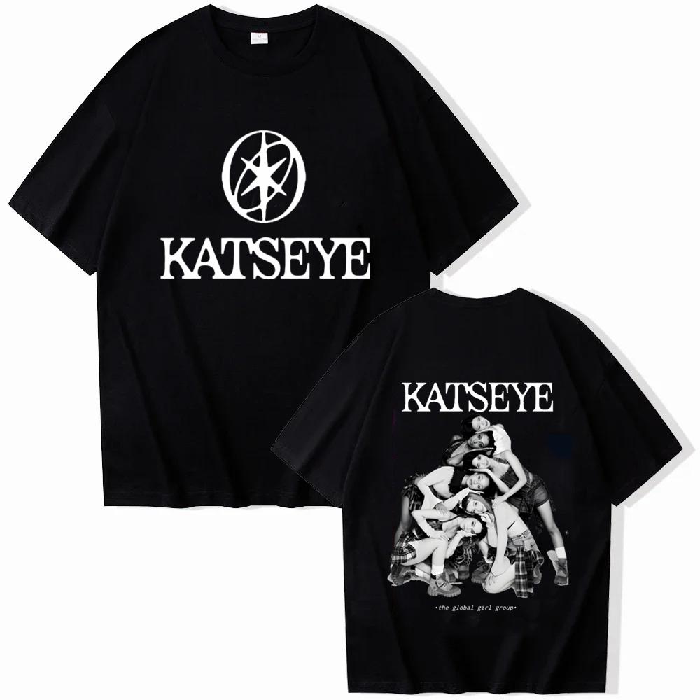 Fashion Katseye Chaos Graphic Tshirt Women Unisex Short Sleeve Tee Kpop Band Gril Group KATSEYE Printed Tshirt Clothing
