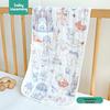 A-Grade Pure Cotton Baby Towel: Newborn Bath Towel & Bib, 6-Layer Bubble Gauze
