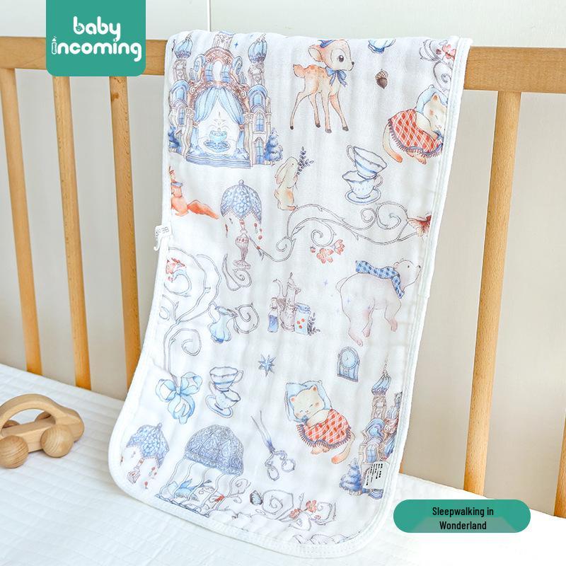 A-Grade Pure Cotton Baby Towel: Newborn Bath Towel & Bib, 6-Layer Bubble Gauze