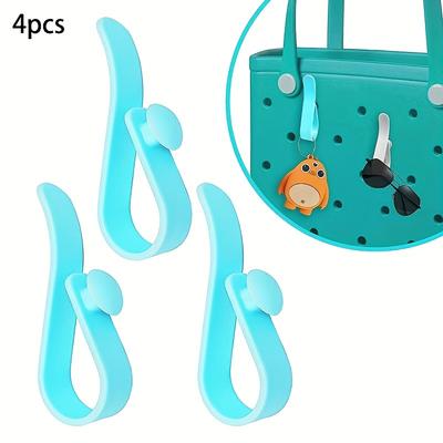 4 Stück Haken für Bogg Bags, Zubehör für Bogg Bag, Einsatz Schlüsselanhängerhalter Anhänger Organisieren Wertsachen für Strandtasche