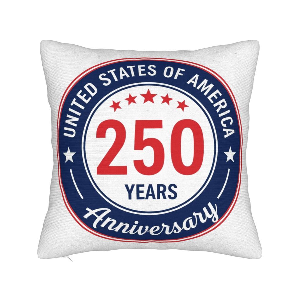 Decorative Pillow Cover America Year Anniversary Merch Seat Throw Pillow Case Cover Zipper Multiple Sizes