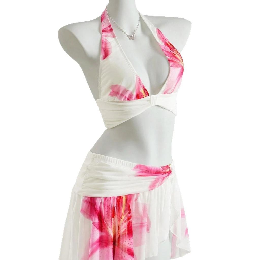 2026 Separate Skirt Style Swimsuit - Fashionable for Women, Embroidered Net Silk Patchwork for Slimming, Bikini Set