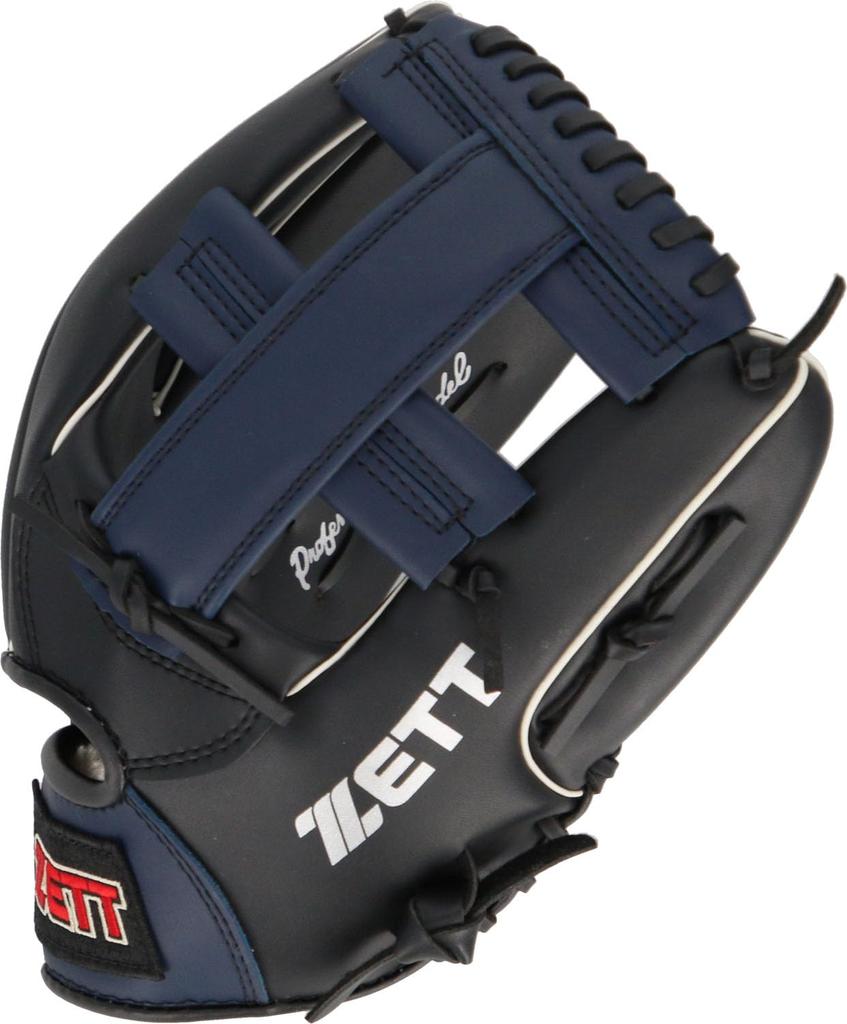 ZETT Catch Ball with Shock Absorbing Elementary School Students and Black X Ocean BDG2112VA Glove, Beginner's, Pads, 11.5-inch (for Up), Right-Handed
