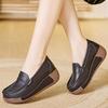 Fashion Spring Autumn Women Loafers Flats Ladies Genuine Leather Moccasins Spring Slip-on Casual Round Toe Handmade Platform Shoes