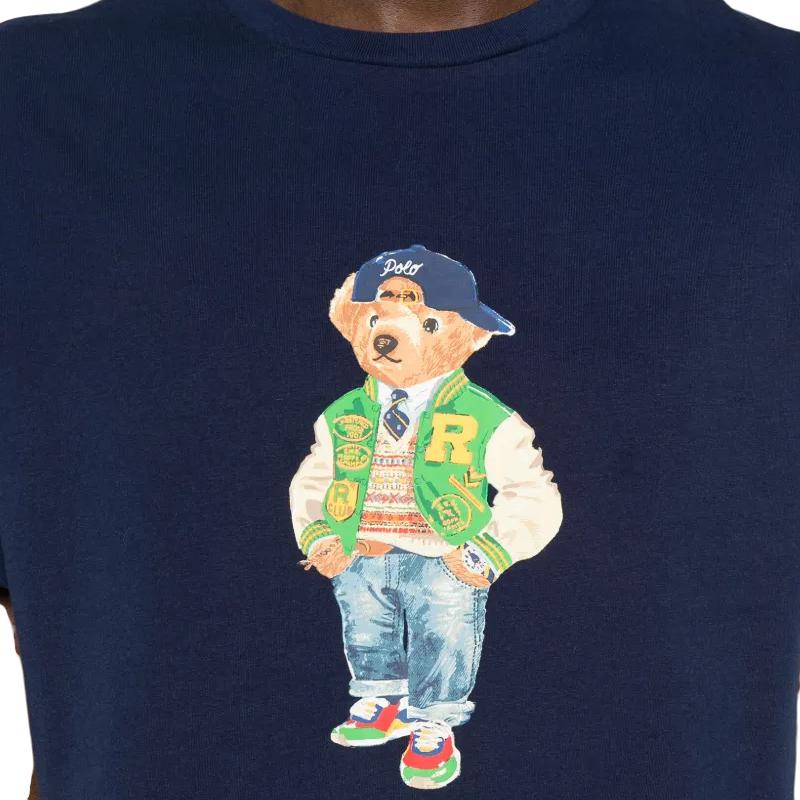 Polo Ralph Lauren Sport Bear Print Crew Neck Short Sleeve T-Shirt Men Tops 710752599-002