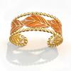 Fashion Bracelet 18k Gold Stainless Steel Flower Sun Leaf Open-ended Bracelet Non-fading Mother's Day Gift Retro Personality