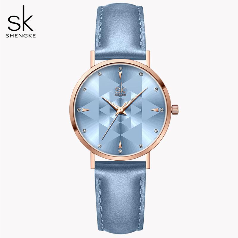Shengke Fashion Diamond Women Watches s Woman's Quartz Wristwatches Top Luxury Ladies Clock SK Original Mujer Montre