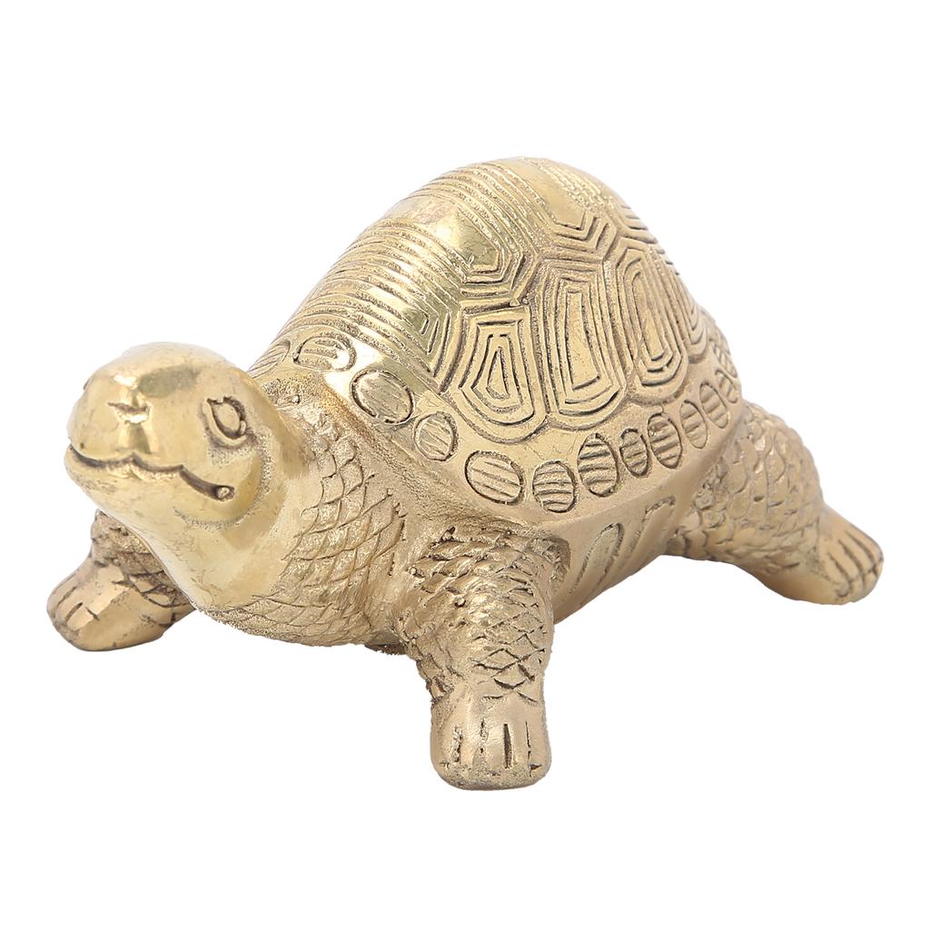 Desktop Decoration Brass Tortoise Statue Home Office Decorative Collectible Gifts Craft