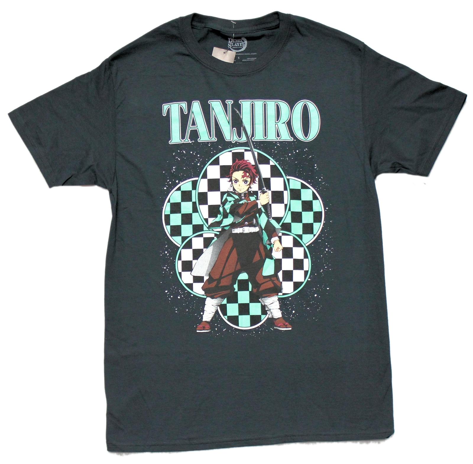 Demon Slayer Mens T-Shirt - Tanjiro Standing Below Name S