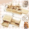 2 Stück Holz Hamster Beschäftigungsspielzeug Kleintier Kauspielzeug Interaktives Haustier Versteckter Leckerli-Halter Schnüffel- und Snackspielzeug für Meerschweinchen Kaninchen Futtersuche