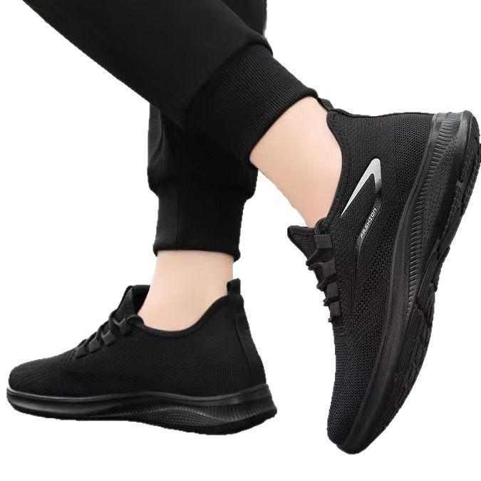 Sports and leisure large size spring and summer breathable mesh black new model
