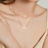 [uxcell] 5-Piece Set Heart Pendant Couple Necklaces, Stainless Steel, Engravable, Adjustable Matching Necklaces for Best Friends, Two Half Heart
