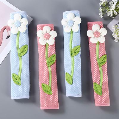 Housse de poignée en tissu Housse de poignée de porte Housse de poignée de réfrigérateur Gants de poignée de réfrigérateur en coton