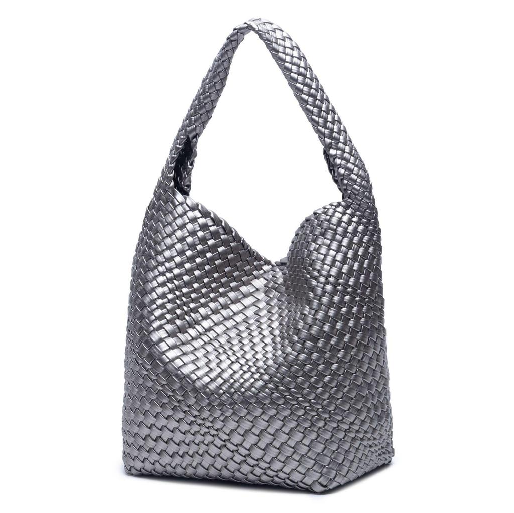 Korean-Style Hand-Woven Women's Casual Shoulder Bag with Large Capacity
