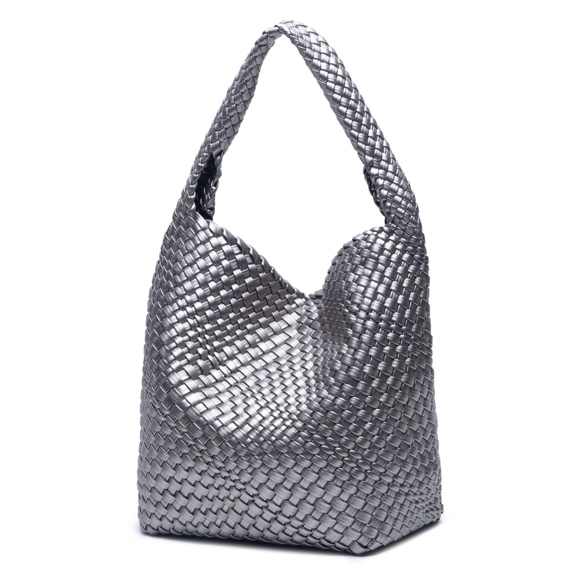 

Женская повседневная плечевая сумка ручной работы в корейском стиле большой вместимости 33x13x30 cm темно-серого