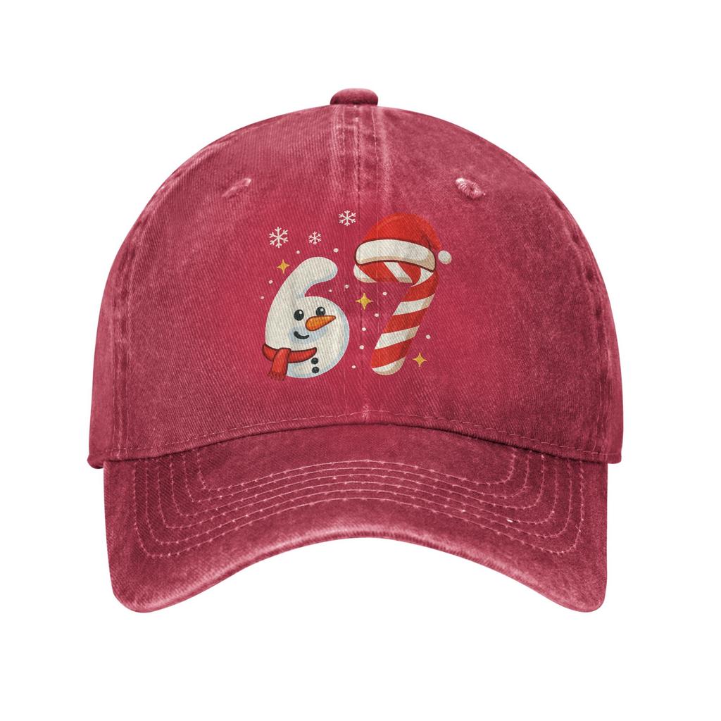 6 7 Meme Christmas 67 Six Seven Snowman Casual Baseball Cap Tennis Skate Hip Hop Hats Summer Hot Sale Women y2k Baseball Caps