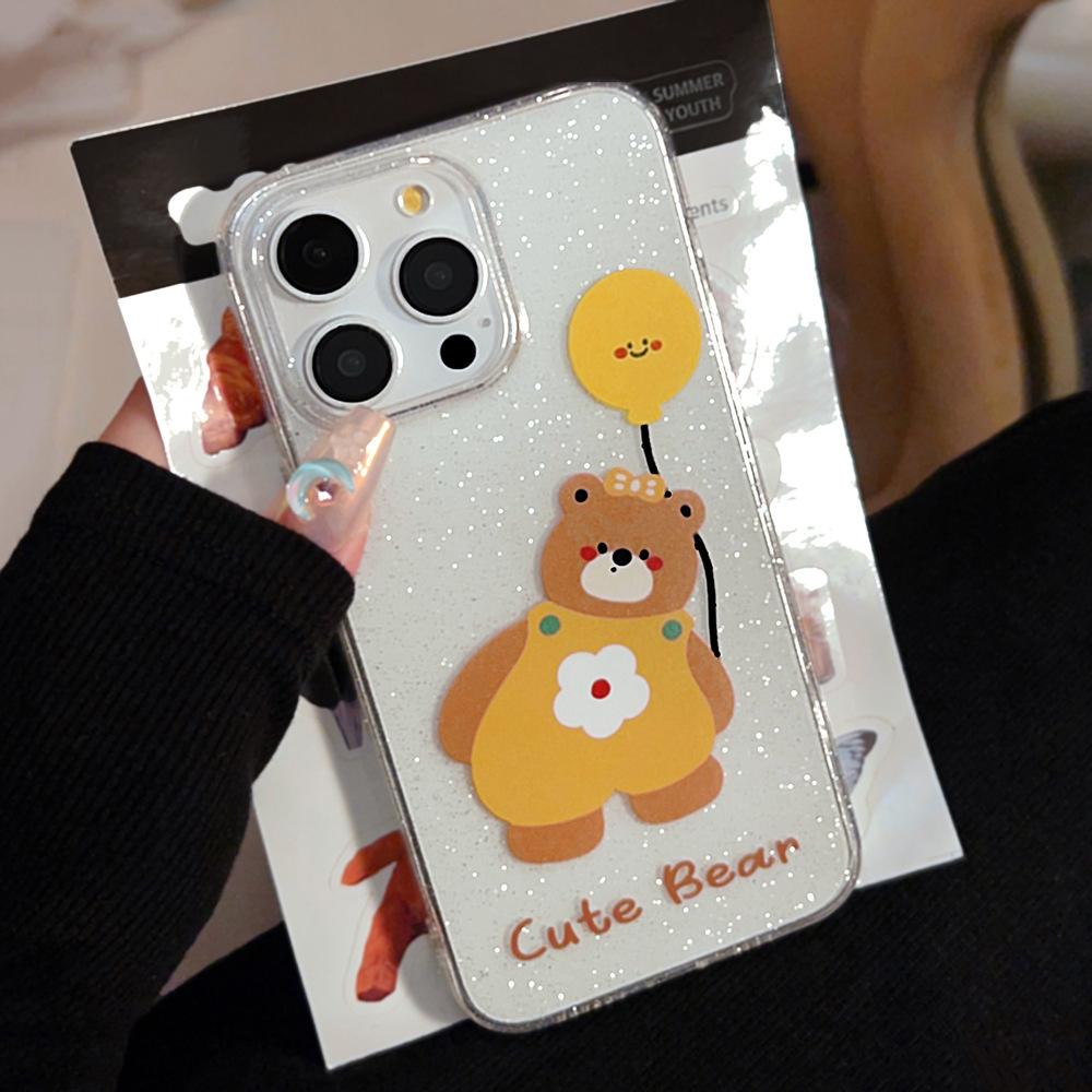 Balloon Cute Bear Case for iPhone 17 iPhone 17 Pro Max