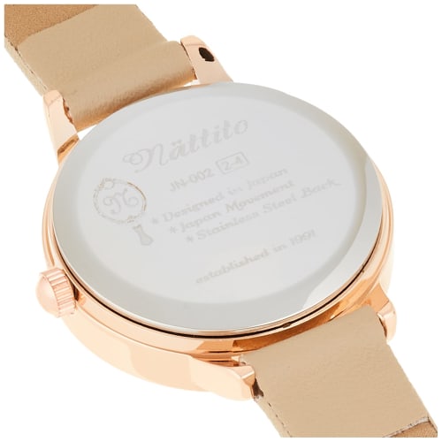 Fieldwork Analog Patre Watch, Pink Gold with Leather Strap, JN002-2, Women's, Gray