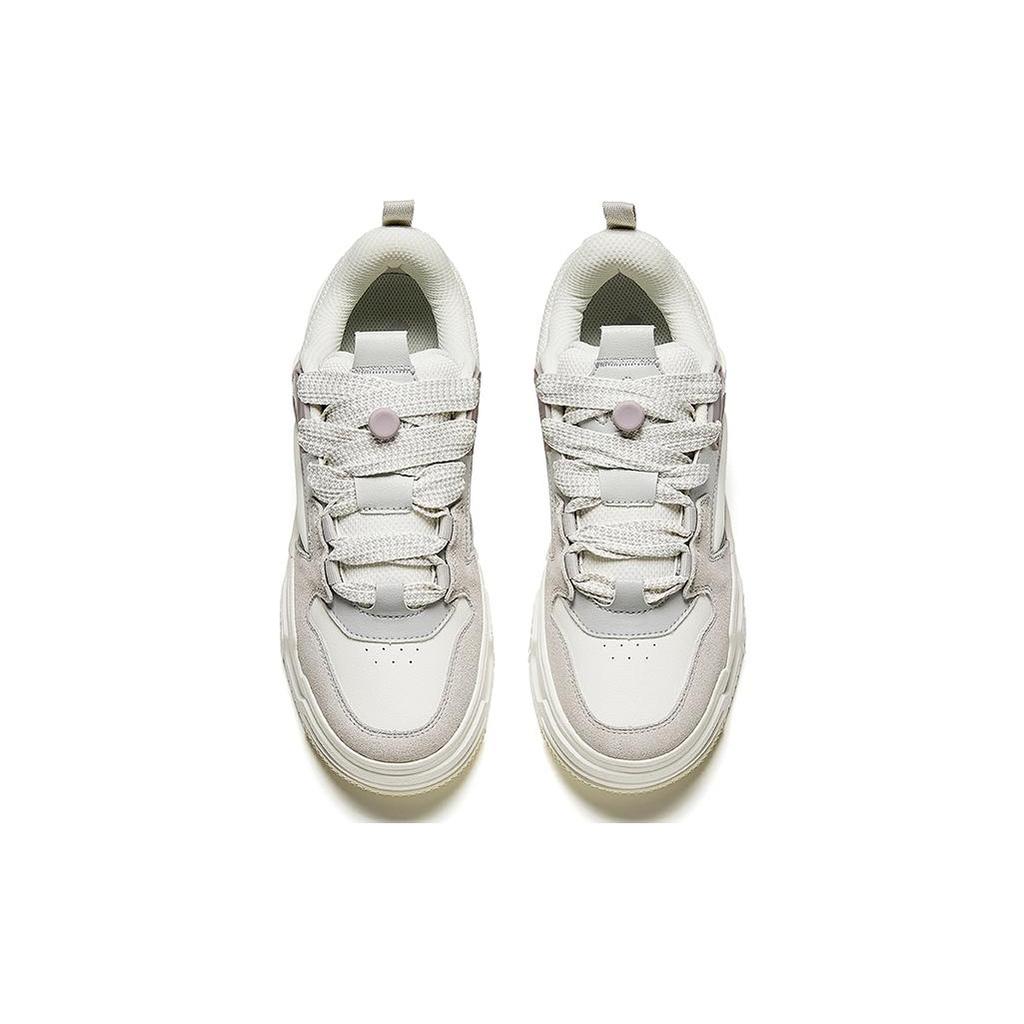 Anta Slightly Sweet Puffy Shoes Comfortable Slip Resistant Abrasion Resistant Low Top Skateboard Shoes Men's 912348001-4