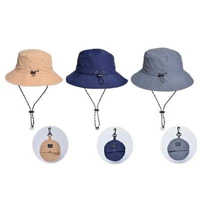 New Summer Waterproof Bucket Hat Men's Outdoor Fishing Mountaineering Hat Folding Storage Color Matching Sunshade Sun Protection Hat Children