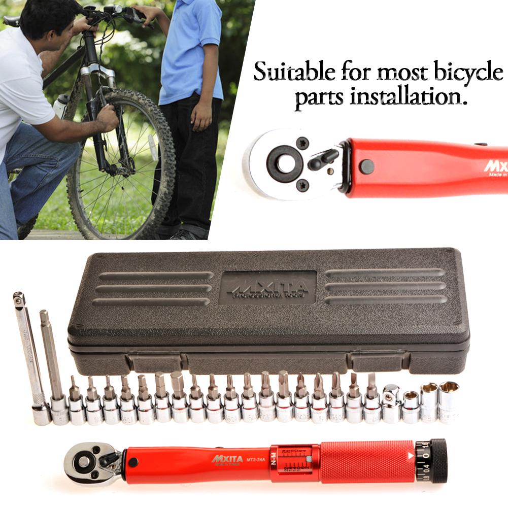 Buy Bicycle Adjustable Torque Wrench Allen Key Tool Socket Set Kit 2
