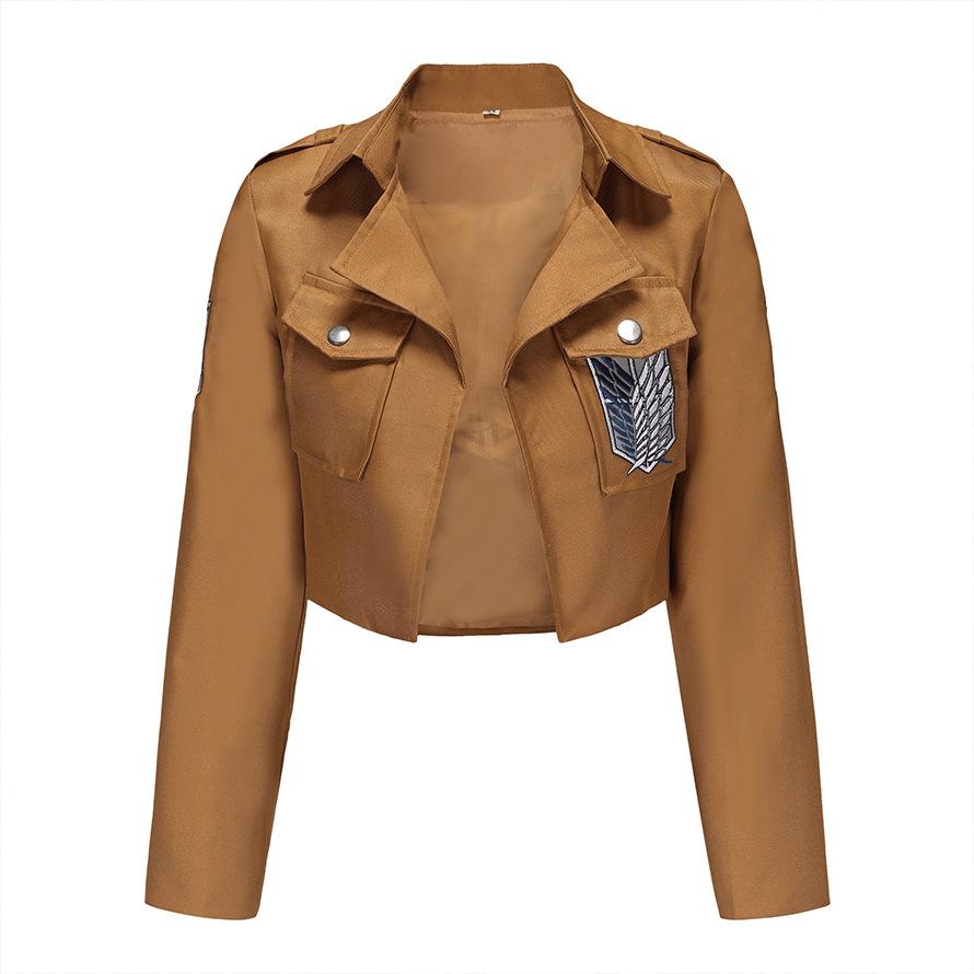 Onderzoeks Corps Team Uniform Anime Jas Mantel Cosplay Shingeki no Kyojin Mikasa Jas Sjaal Pakken height 146-155CM