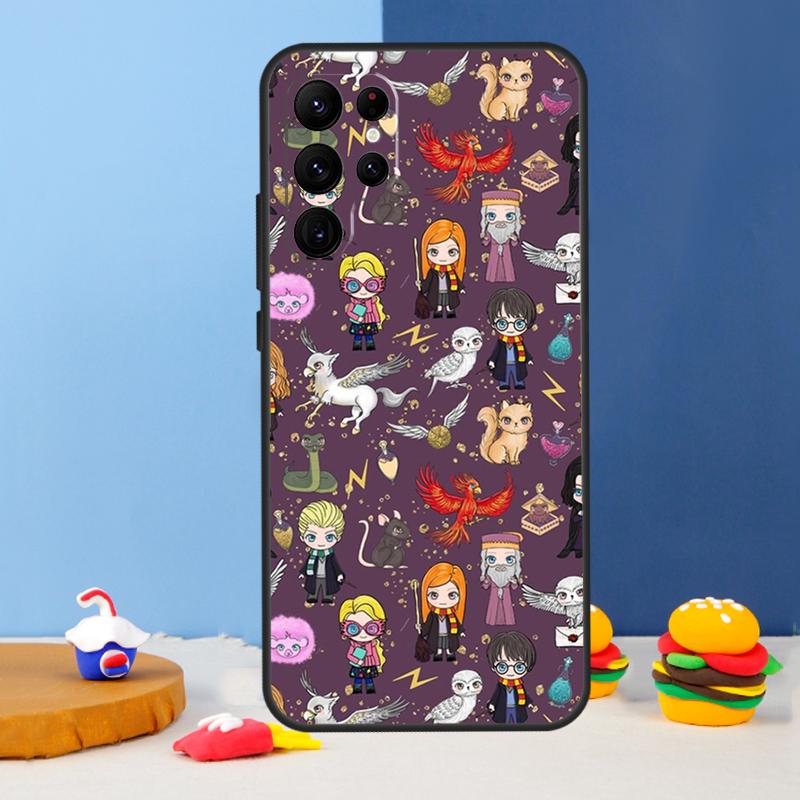Cartoon Owl Collage Phone Case For Samsung Galaxy S24 S25 Ultra S9 S10 S20 S22 S21 S23 Plus S24 FE Cover Coque