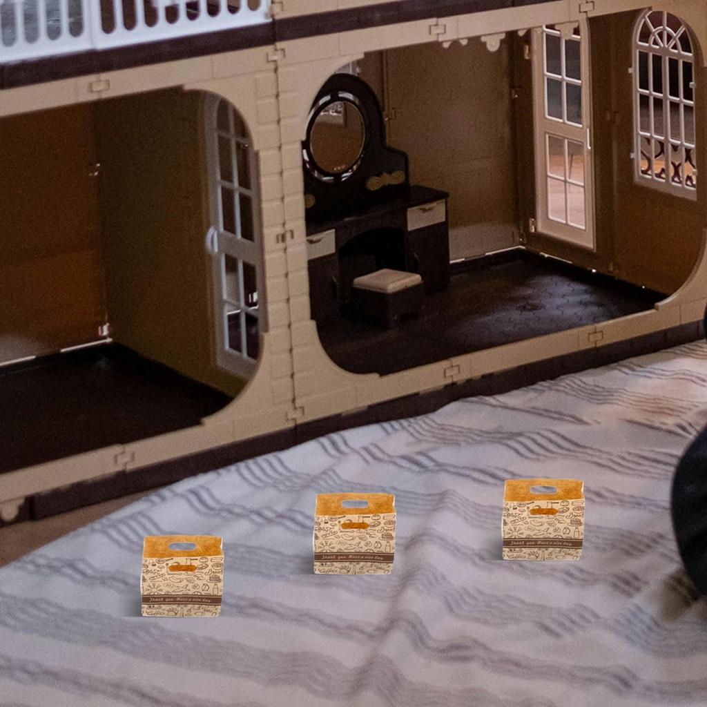 Ifundom 10 Miniatur-Papierbrote Charmante Accessoires für Puppenhäuser Taschen,