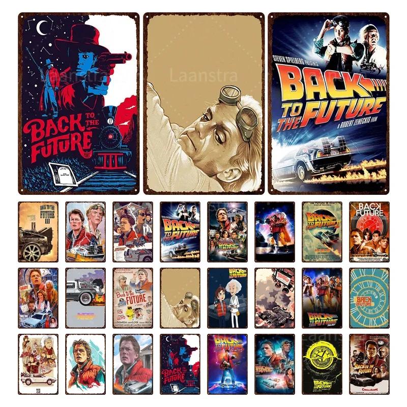 Retro Poster Movie Back To The Future Tin Sign Painting Metal Plaque Vintage Bar Family Wall Decor Unique Decoration Painting