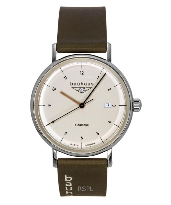 Bauhaus Kožený řemínek Béžový ciferník Automatické 21521 Pánské hodinky
