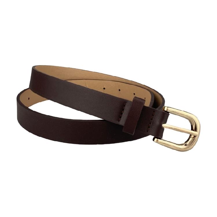 Simple Design PU Leather Skinny Belt Adjustable Waistband for Women Casual and Business Wear Formal Occasion Accessory