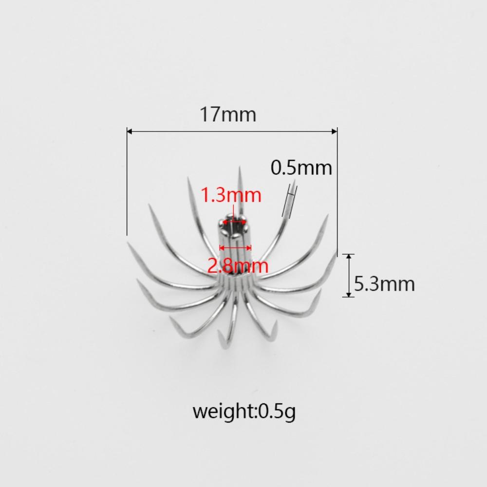 10PCS Stainless Steel Umbrella Hook Silver Fishing Tackle Jigs  Fishing Accessories