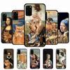 Van Gogh Mona Lisa Fun Cat Art Phone Case For Samsung S 9 10 20 21 22 23 30 23 24 Plus Lite Ultra FE S10lite Fundas
