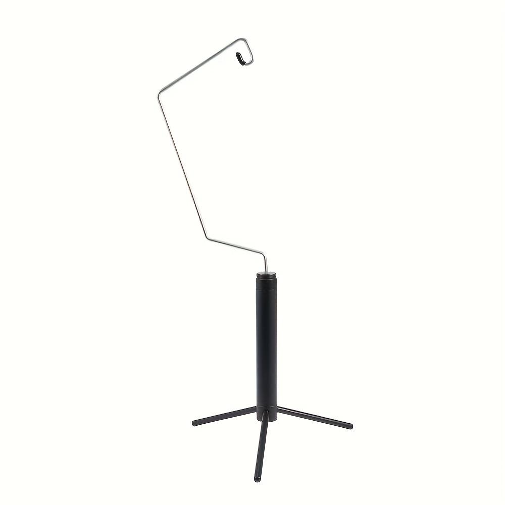 Portable Aluminum Alloy Tripod Lamp Stand - Adjustable Height, Three-Legged Base, Ideal for Outdoor Camping, Picnics, and Selfie Photography