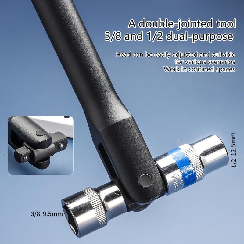 High Strength Ratcheting Socket Wrench Spanner 72 Tooth Mechanism 100Nm Torques for Automotive Repair Tightening Tasks