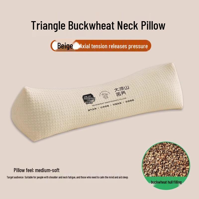 Newcomer Offer: Buckwheat Cervical Pillow - Adult Neck and Spine Support, Anti-curvature Sleep Aid