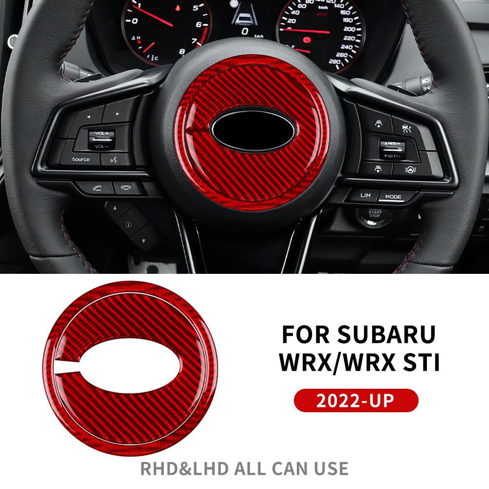 Real Carbon Fiber Sticker For Subaru WRX/ WRX STI 2025 2025 2025 Car Steering Wheel Center Black Red Interior Trim Accessories