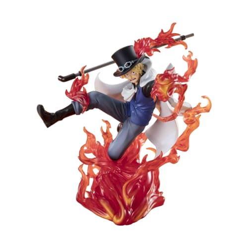 TAMASHII NATIONS Figuarts ZERO ONE PIECE Super Fierce Battle Sabo - Fire Fist Checkmate Rook - Approx. 190mm PVC & ABS Painted Complete Figure