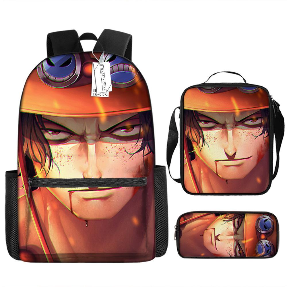 Popular Animation Backpack Student Schoolbag Boys Messenger Bag Girls Pencil Case