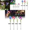 Solar Powered Lily Flower Lights Lifelike Led Decorative Lawn Stake Lights For Outdoor Use