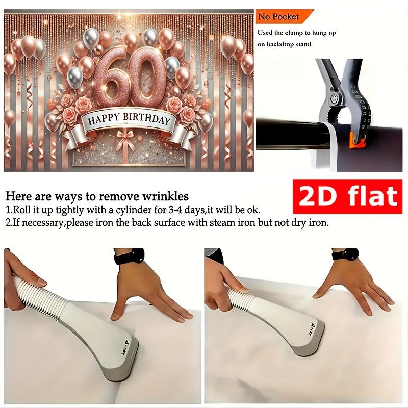 2D flat items designed for the celebration of 60th birthday made of polyester party banner garden celebration event