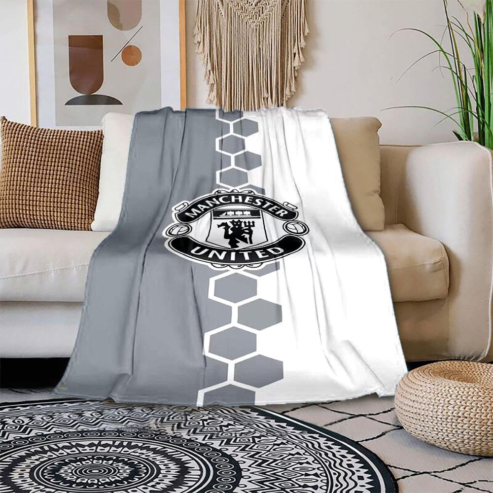 Manchester United Fleece Blanket for Sofa Bed or Chair  Super Soft Comfortable Flannel Throw