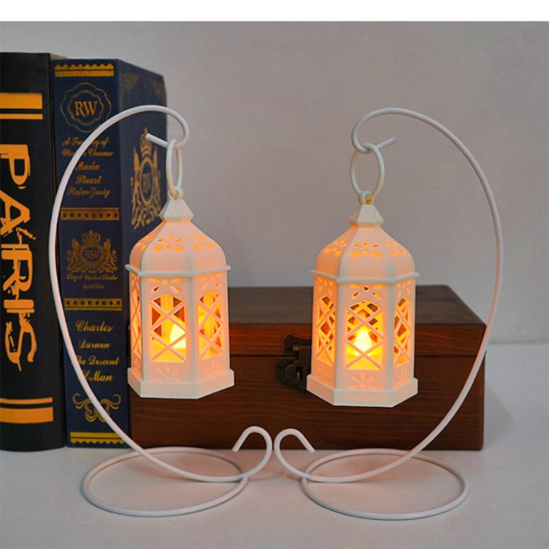 Retro Desktop Led Lamp, Creative Hexagonal Wind Lamp, Portable Candle & Horse Lamp, Atmosphere Decoration Gift