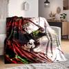 1Pc Vibrant Abstract Fusion Flannel Blanket, Soft And Comfortable, Casual Warm, Camping Travel, Christmas, Halloween Xmas Gift S1503