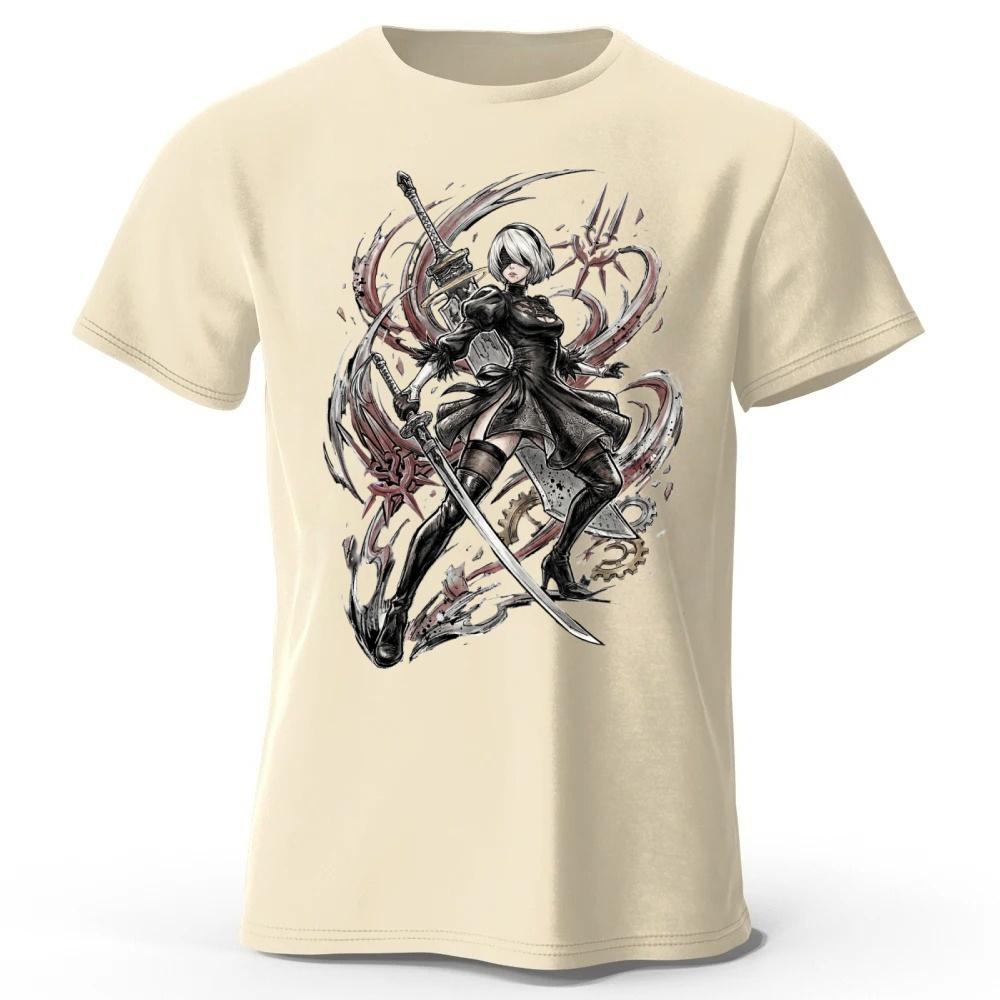 2026 New Neil Mechanical Era 2B Pure Cotton Short Sleeved Mens Summer Fashion Casual Loose Comfortable Plus Size Tshirt Top