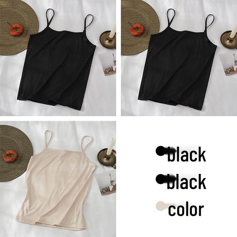 Women's Versatile Sleeveless Mid-Length Camisole - Thin Base Layer & Outerwear Top